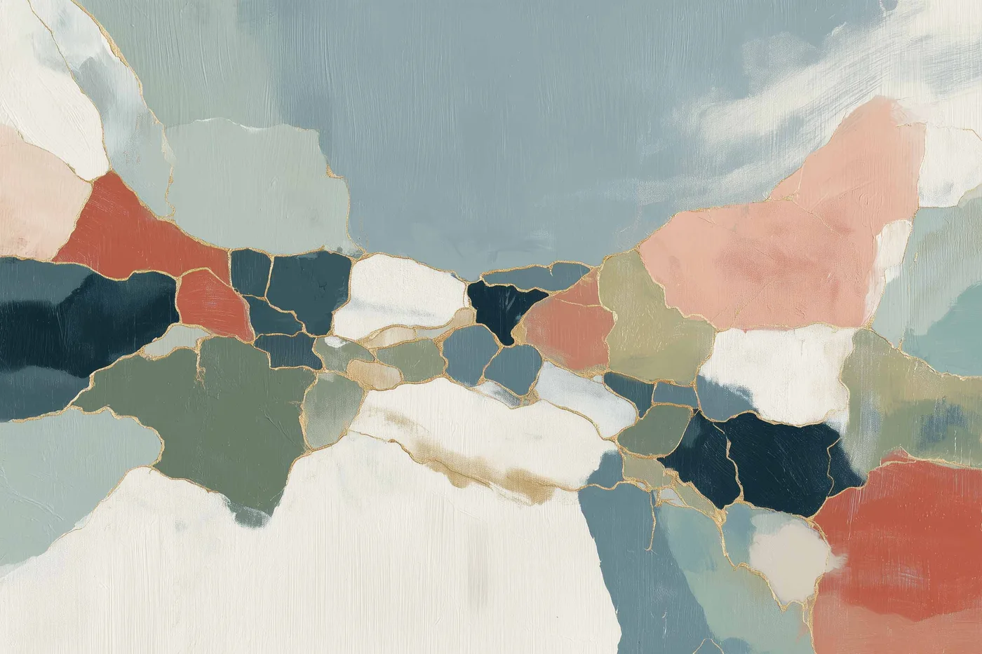 Cracked Earth III — Earth Tones Abstract artwork