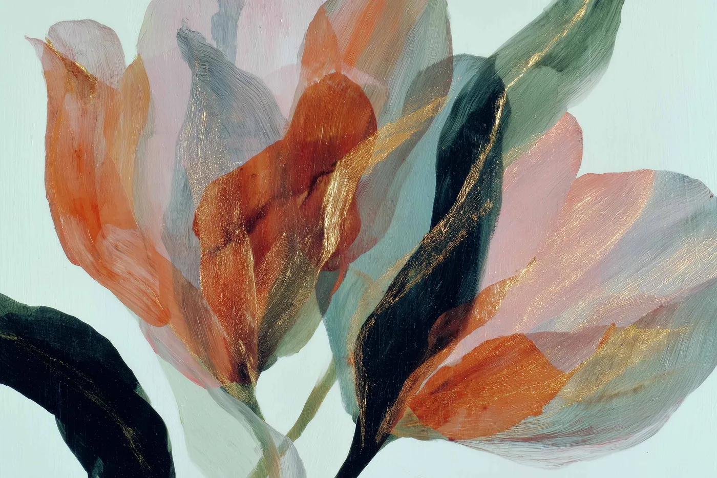 Translucent Flower Petals — Earth Tones Floral & Botanical artwork
