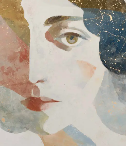 Constellation Woman — Earth Tones Figurative artwork