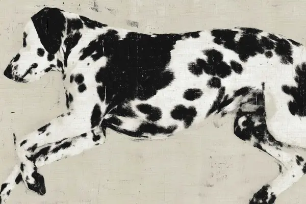 Dalmatian Dog Minimalist — Black & White Animal artwork